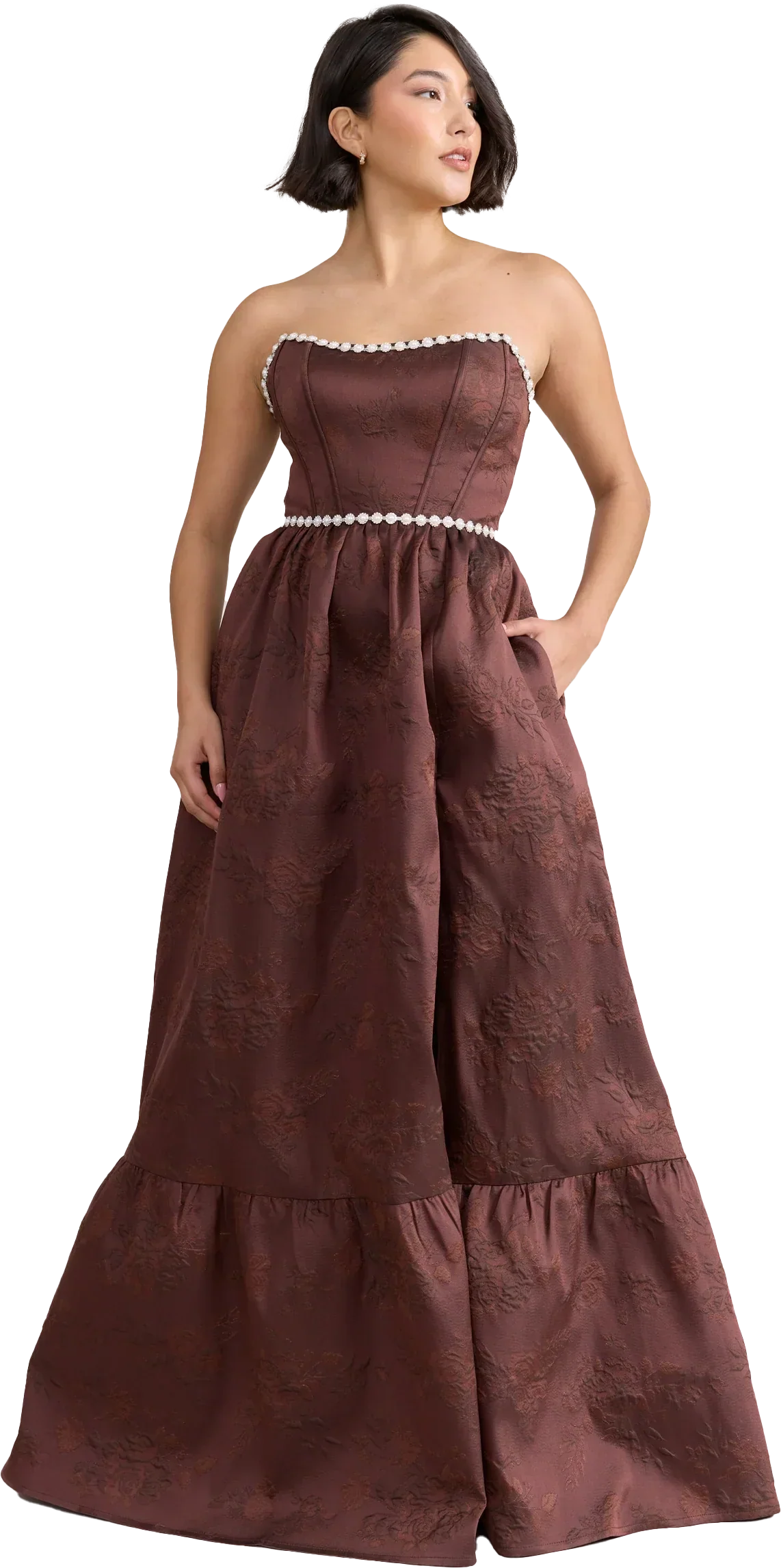Ellapink Luxe Jacquard Dress | Made To Order