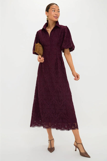 Winetasting Eyelet Delaney Dress