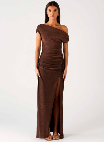 Harvest Moon Maxi Dress - Chocolate