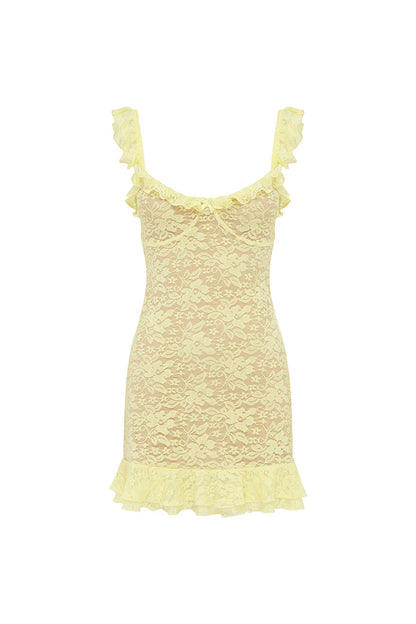 Ava Mini Dress - Lemon