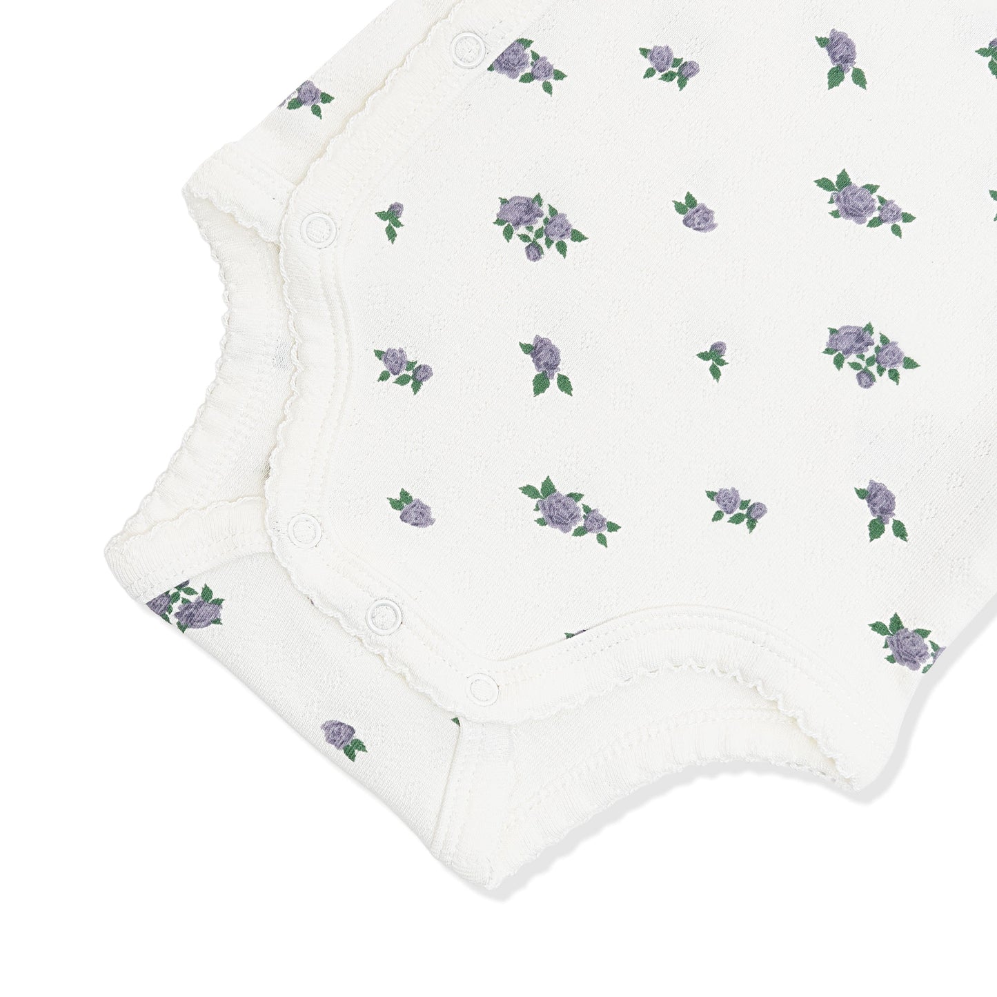 Pointelle Kimono Bodysuit in Spray Rose