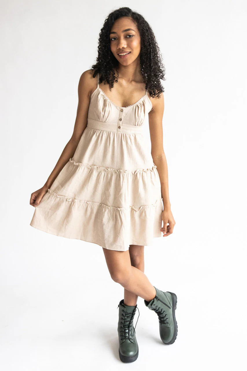 Tiered Linen Sundress