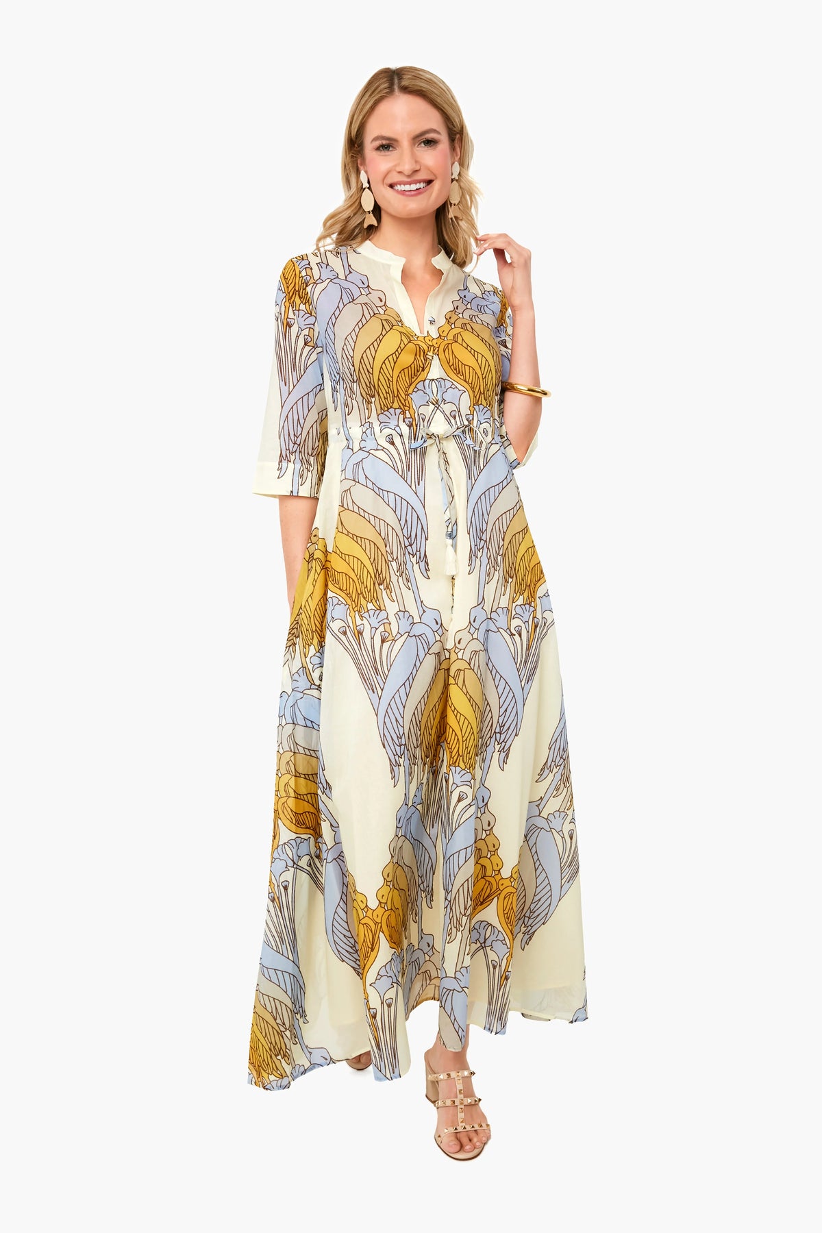 Sand Deco Crane Geo Printed Dress