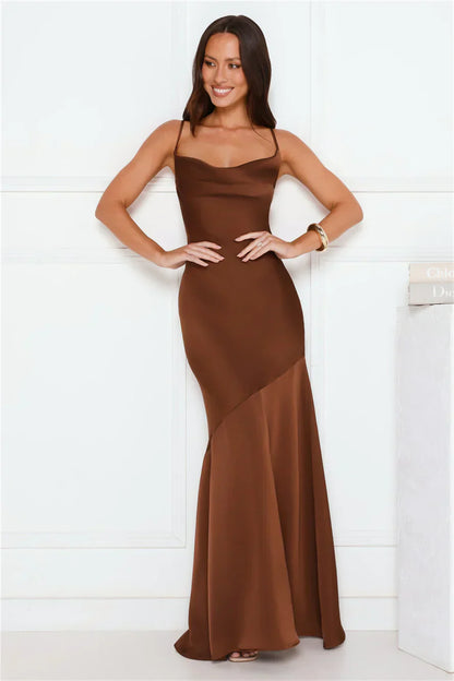 Brilliant Belle Satin Maxi Dress