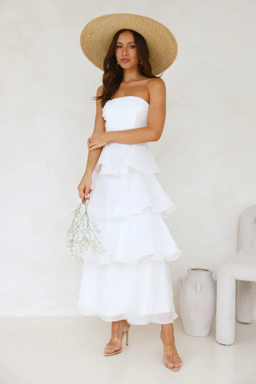 Wedding Adventure Strapless Maxi Dress