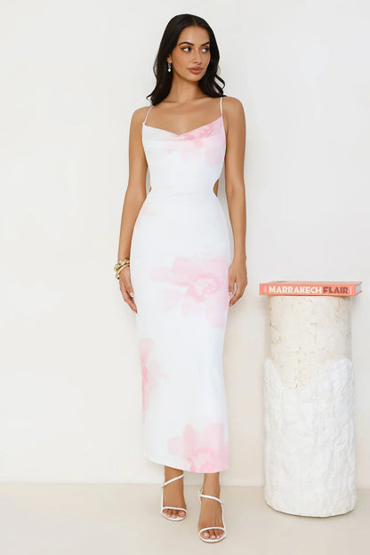 Unbothered Beauty Mesh Maxi Dress White