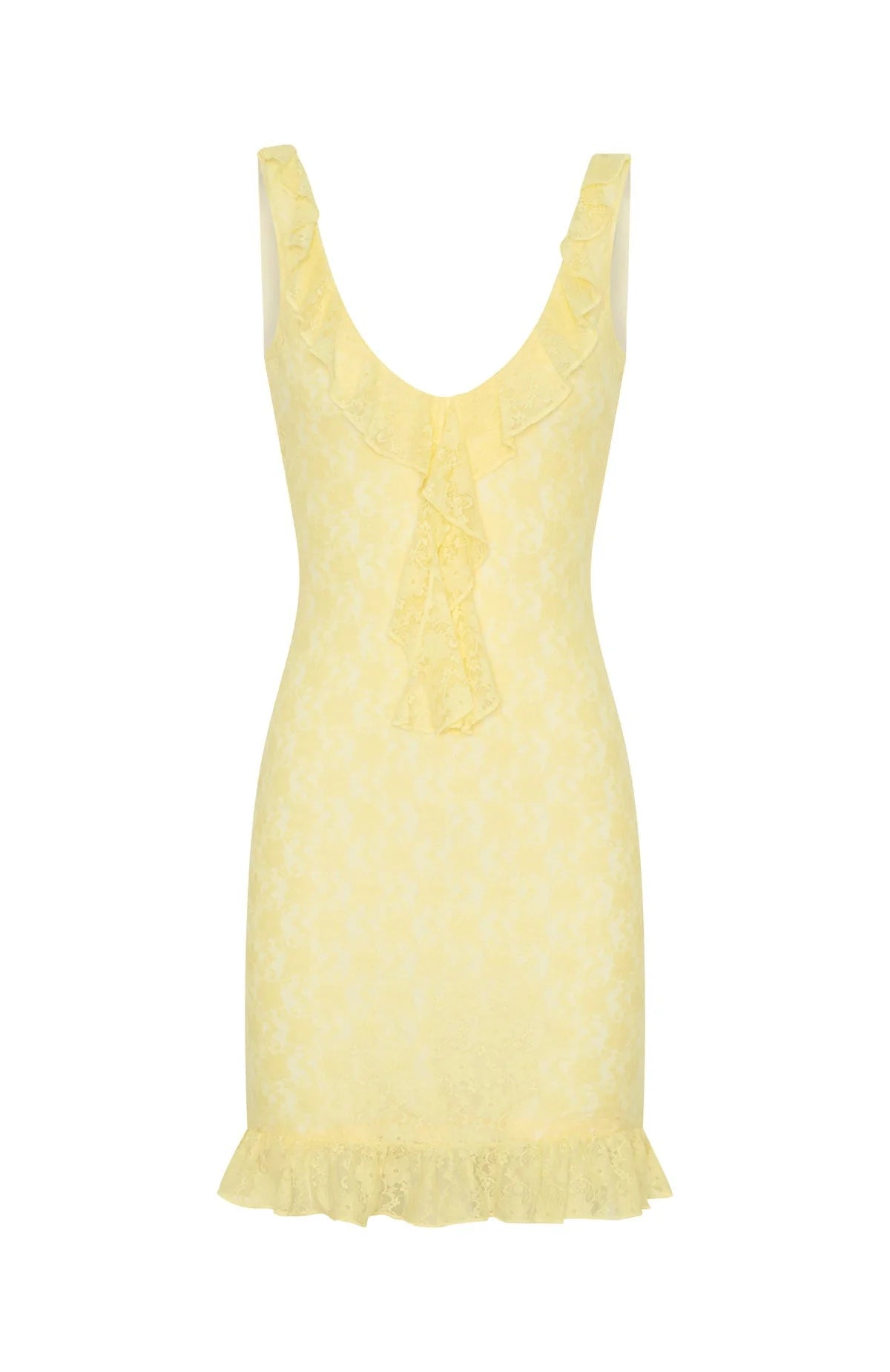 Take A Bow Mini Dress Lemon