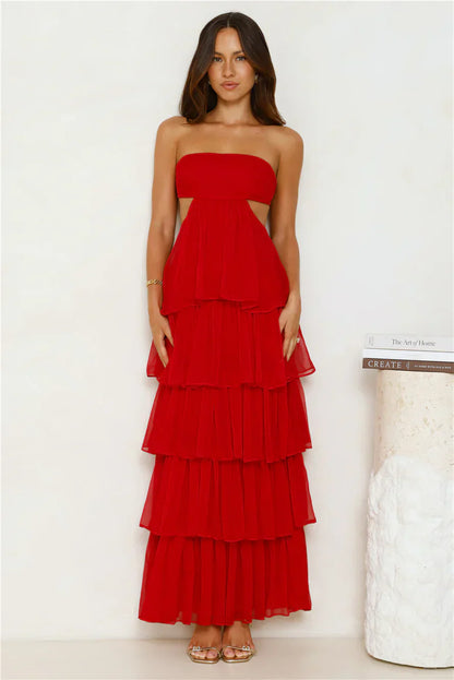 Luxe Mode Strapless Maxi Dress