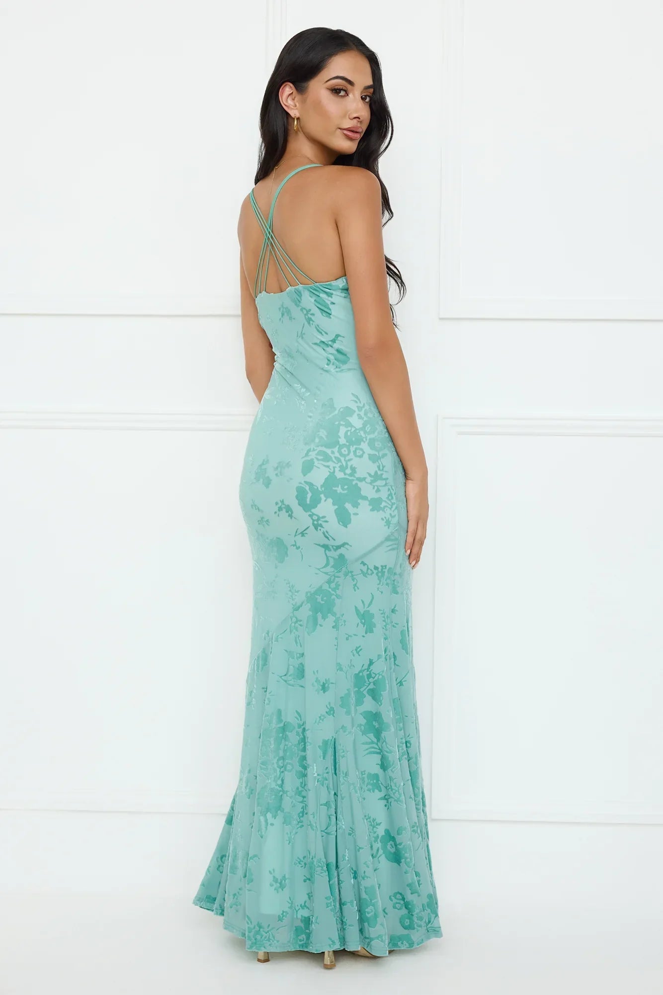 Nocturnal Luxe Maxi Dress Sage