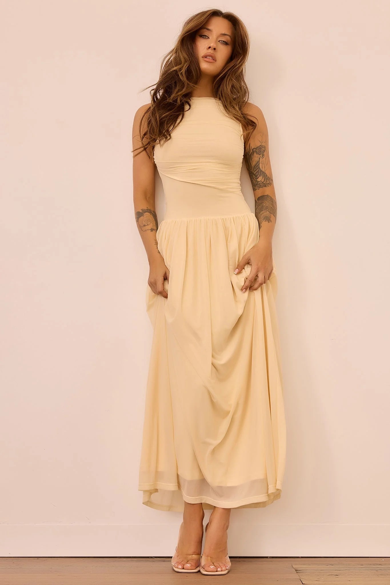 Painters Garden Maxi Dress - Ivory