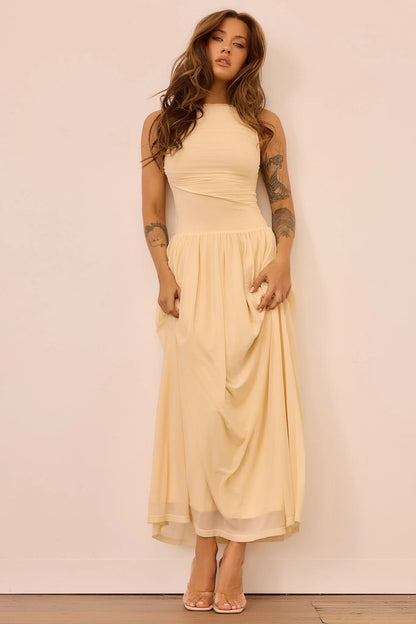 Painters Garden Maxi Dress - Ivory