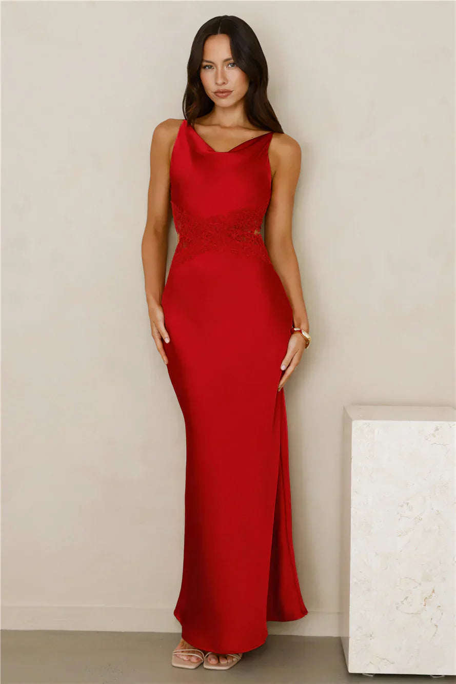 Satin Embrace Maxi Dress