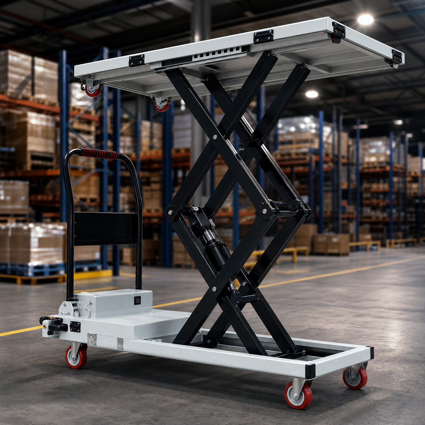 🔥 Limited Stock Available! Premium Electric Hydraulic Lift Table Cart – 660 lbs Heavy Duty Scissor Lift Platform Cart