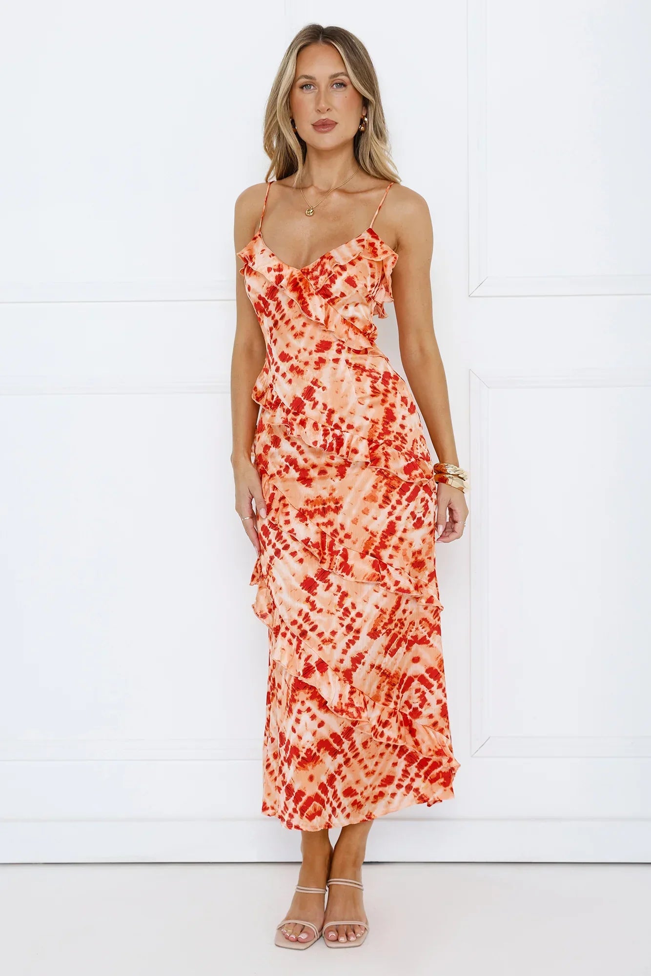 Lush Sophistication Maxi Dress Orange