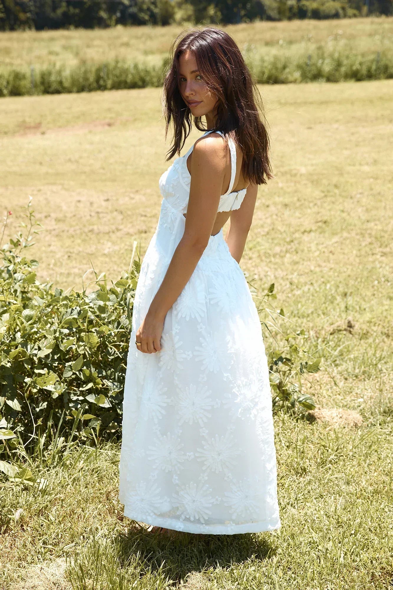 Porcelain Princess Maxi Dress White