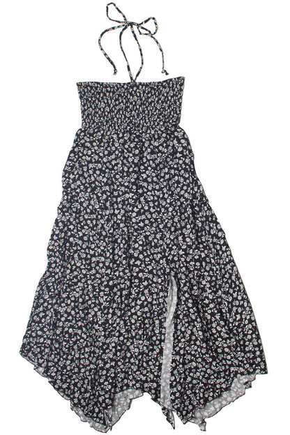 Floral Smocked Hanky Hem Dress