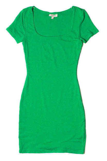 Green Double Layer Mini Dress