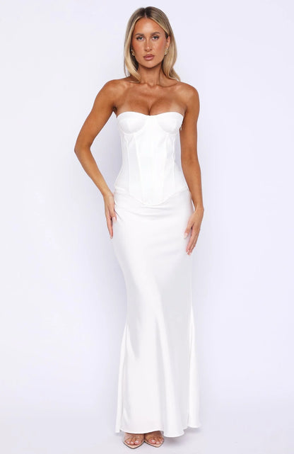 Forever Starts Now Maxi Skirt Off White