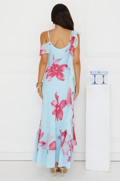 Meadow Mood Maxi Dress Blue