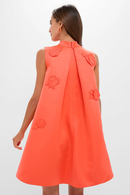 Saffron Fallon Applique Floral Mini Dress