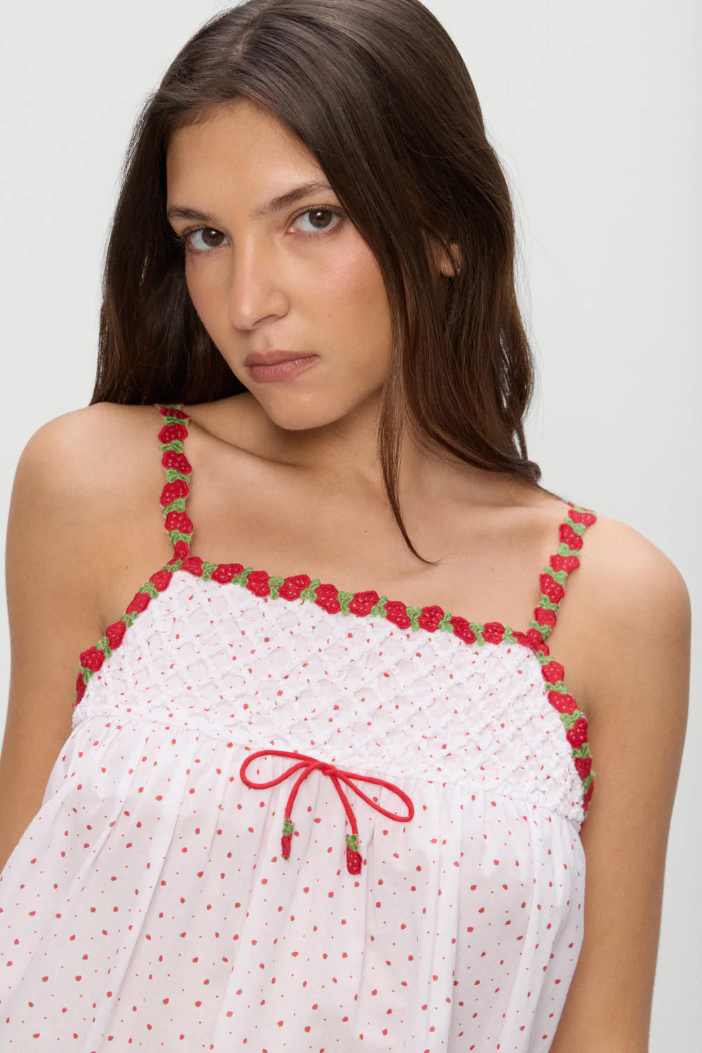 Coppola Cotton Babydoll Dress - Tiny Berry