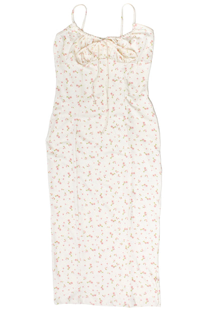 Sleeveless Floral Milkmaid Midi Dress