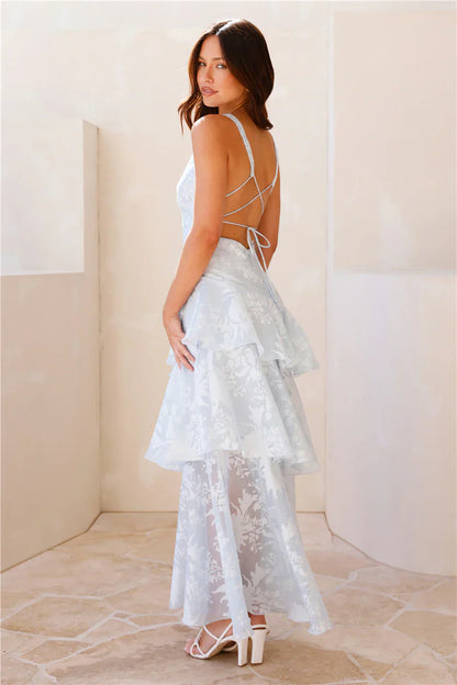 Autumn Love Maxi Dress Blue