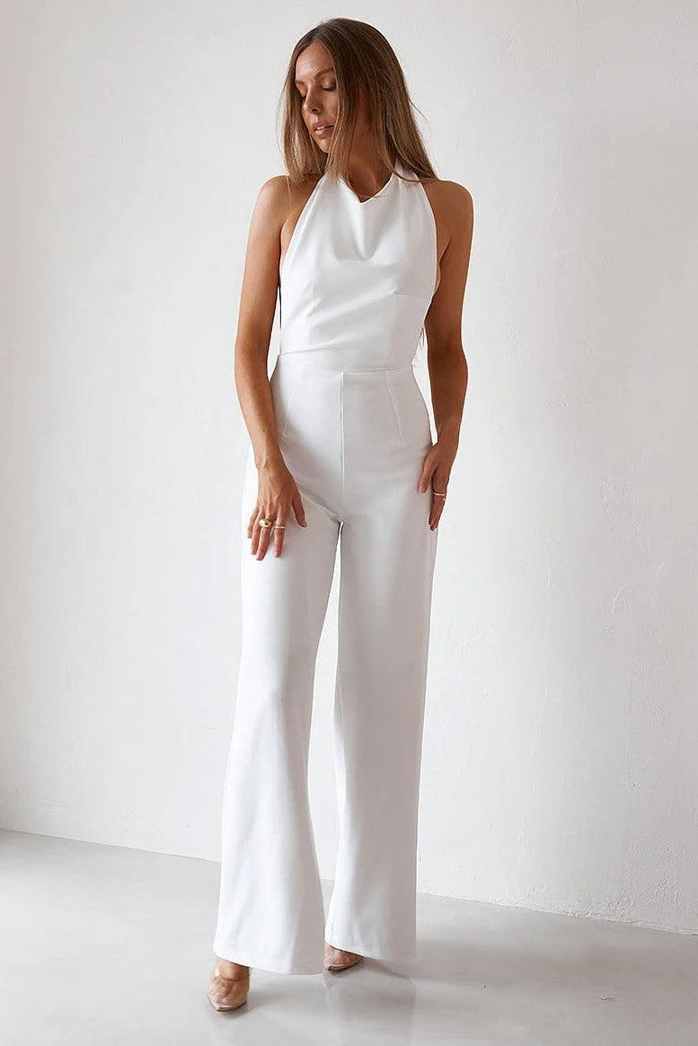 Backless Jumpsuit - Vintage White (PREORDER)