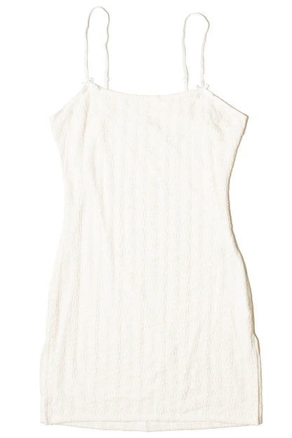 Bow Detail Lined Lace Mini Dress