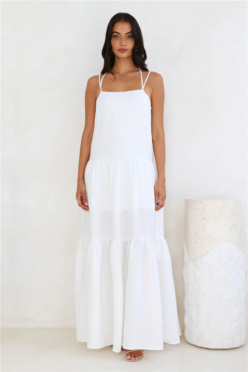 Diamond Affair Maxi Dress White