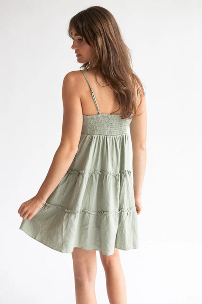 Tiered Linen Sundress