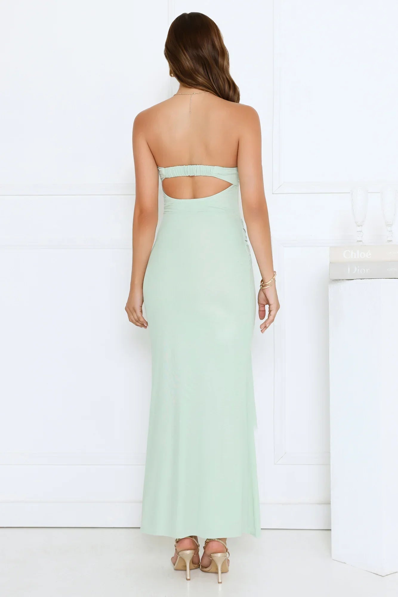 Can’t Get Enough Strapless Maxi Dress Sage