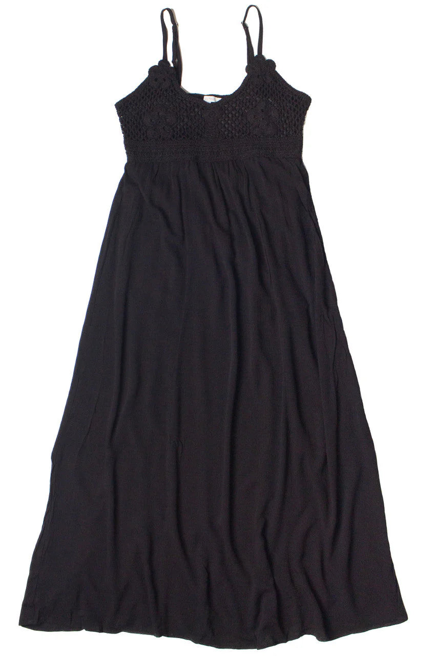 Flower Crochet Top Maxi Dress