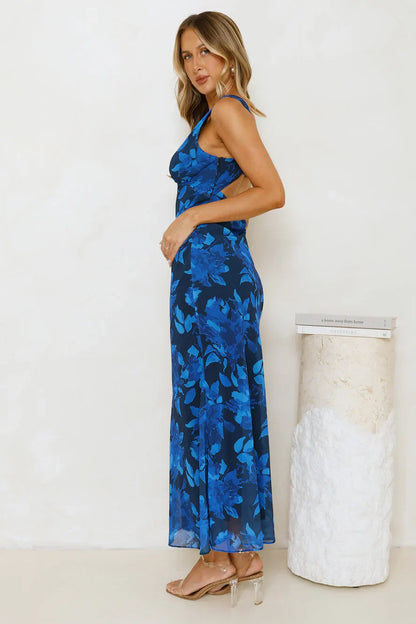 Let's Twirl Maxi Dress Blue