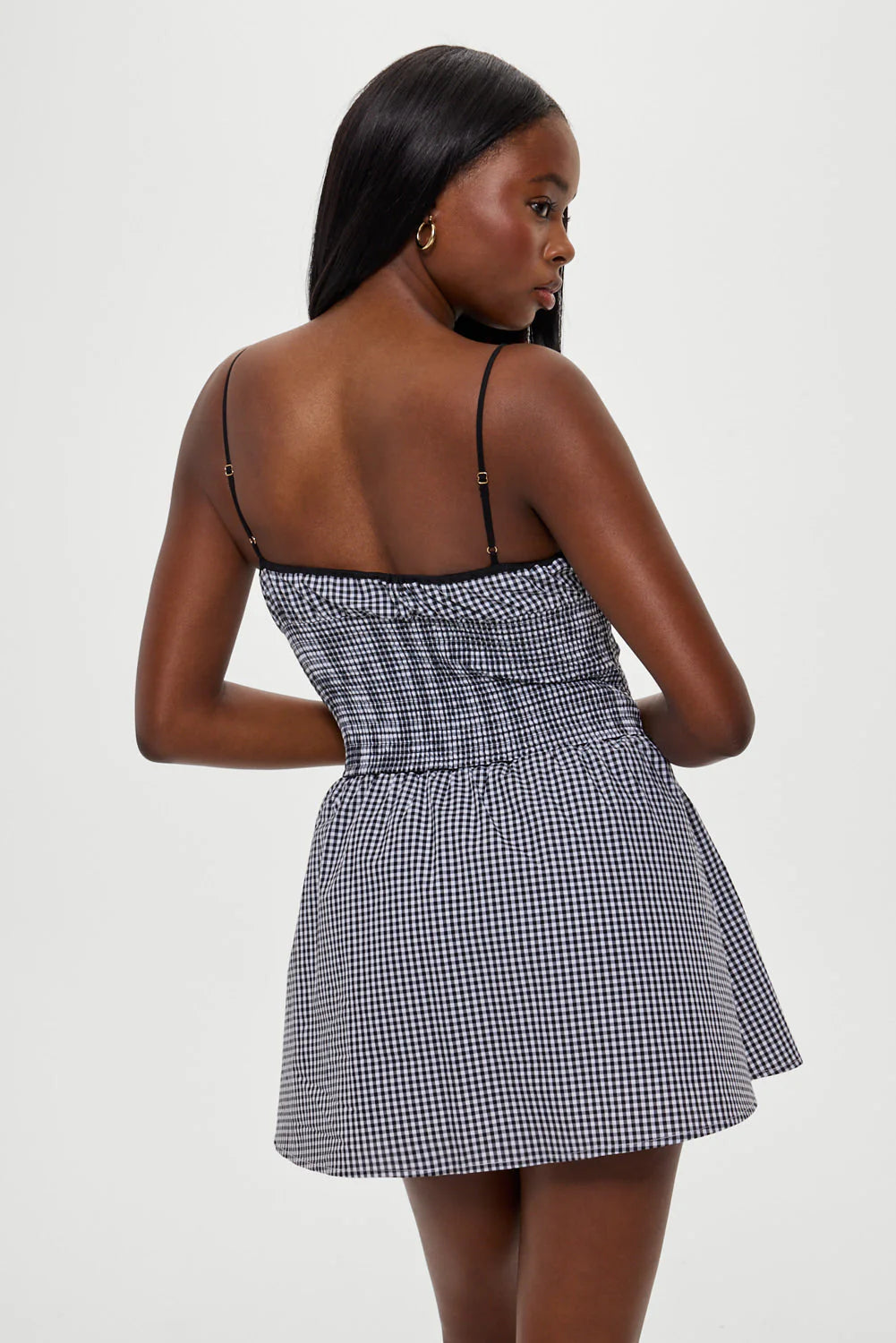 Coast Cotton Gingham Mini Dress - Cottage Tile