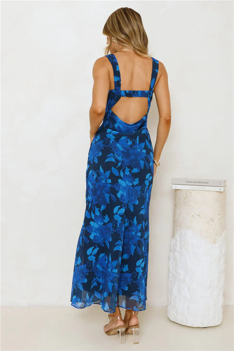 Let's Twirl Maxi Dress Blue