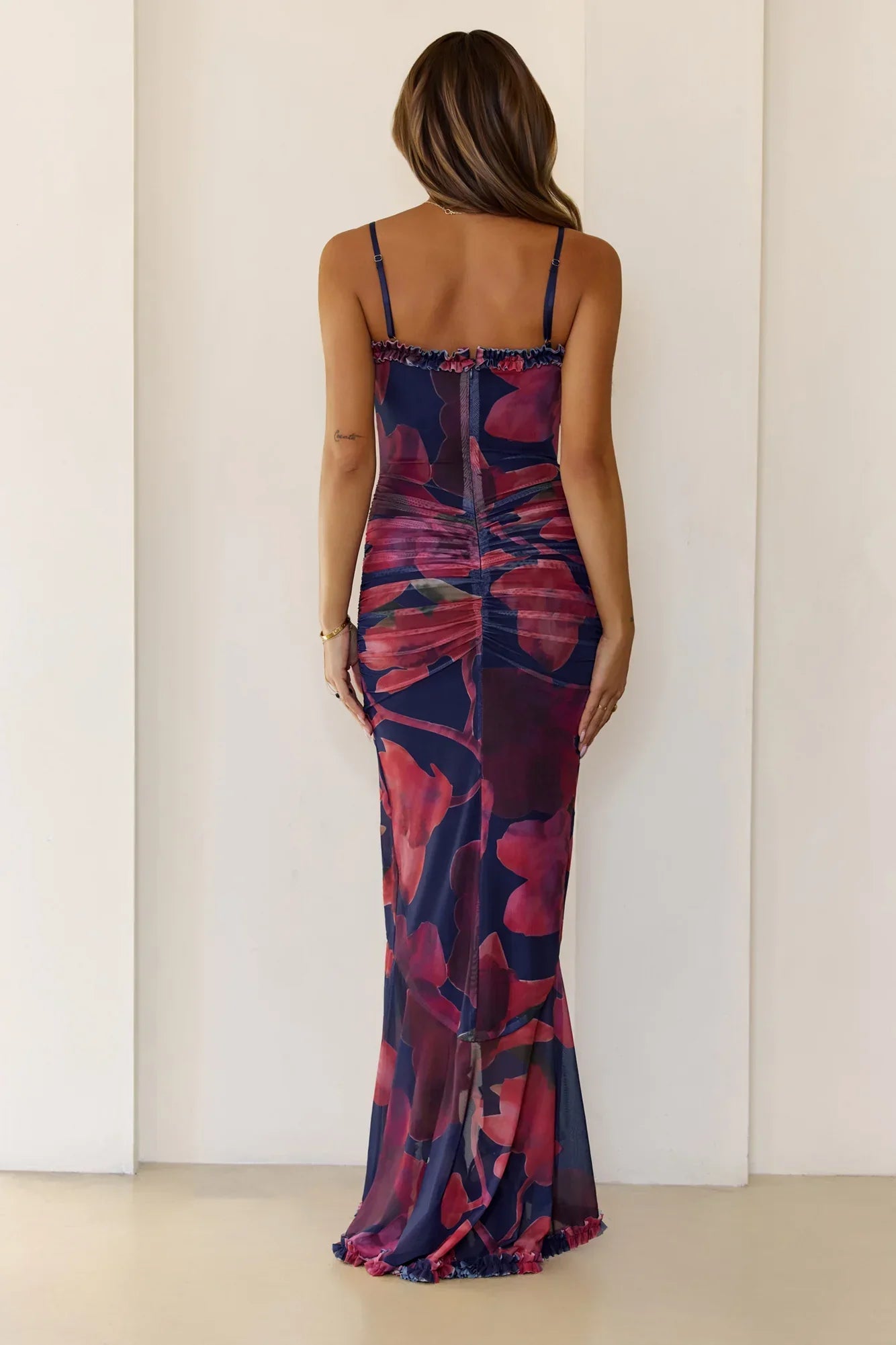 Evening Petals Maxi Dress Navy