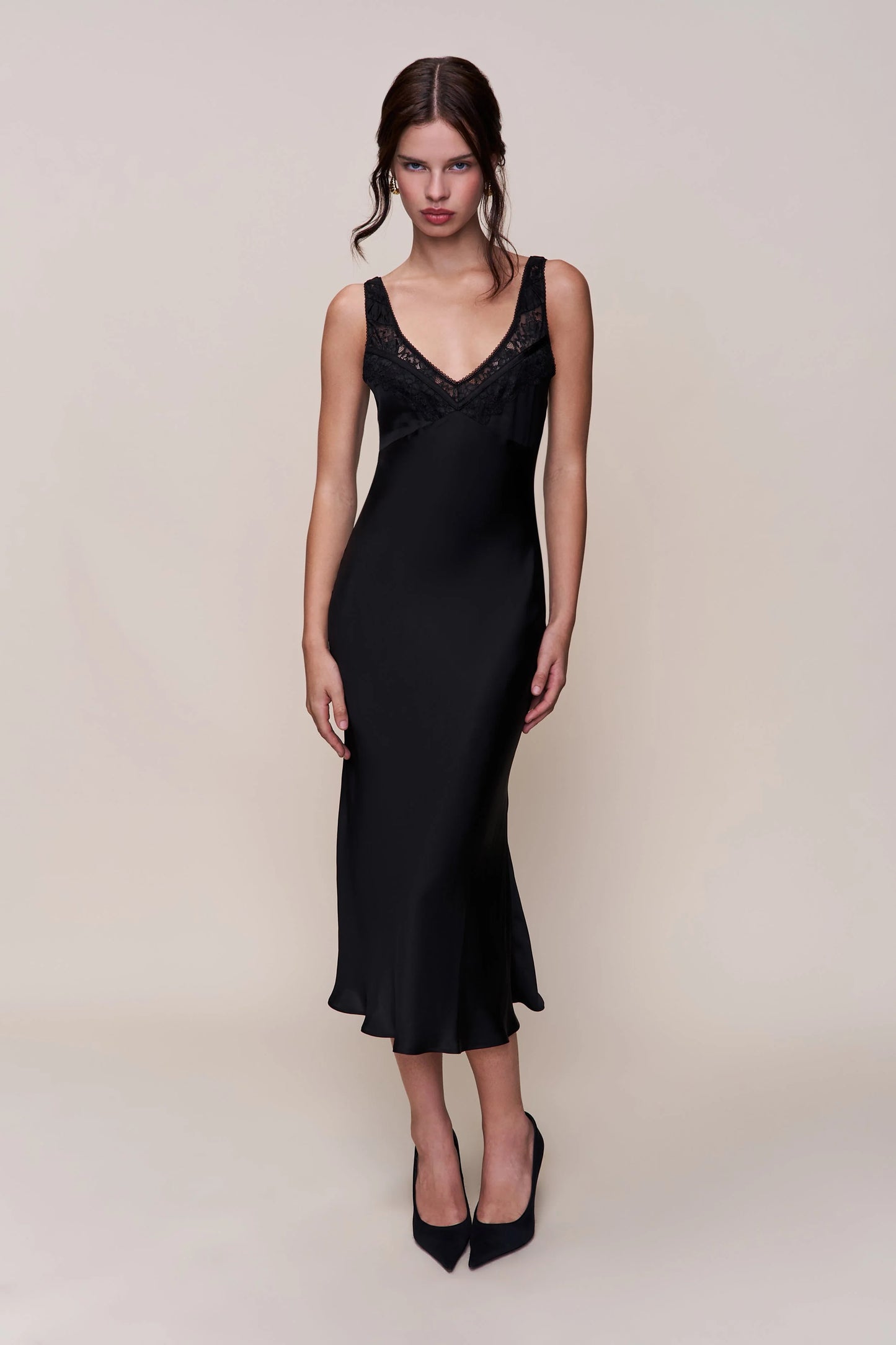 Scaosi Lace Detail Slip Dress