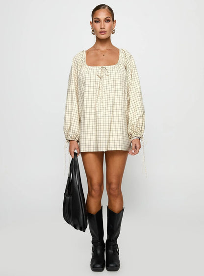Preacher Playsuit White Check