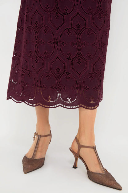 Winetasting Eyelet Delaney Dress