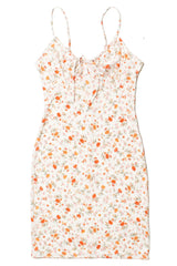White Floral Milkmaid Cami Mini Dress