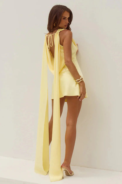 Gabriella Mini Dress - Lemon