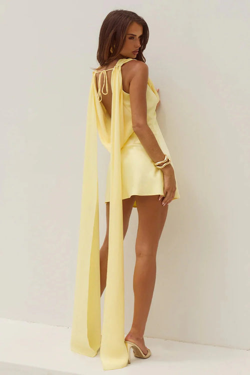 Gabriella Mini Dress - Lemon