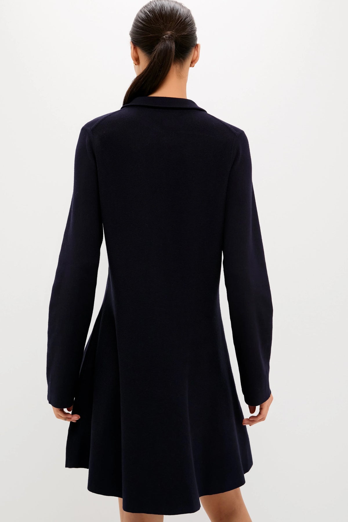Navy Knit Callie Shirt Dress