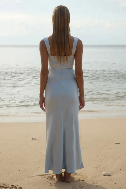 Margot Cowl Neck Satin Maxi Dress