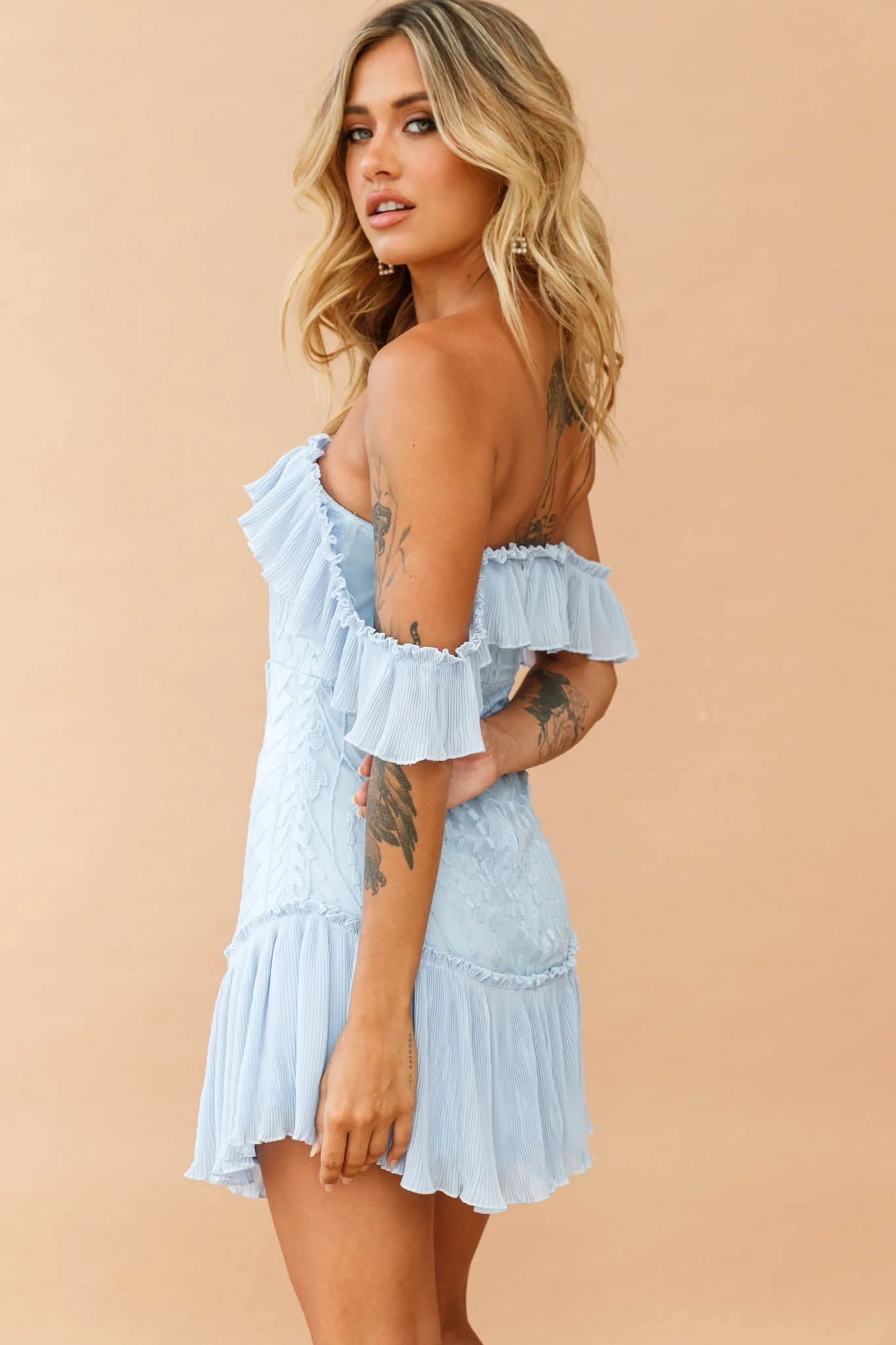 Venetian Summer Dress - Steel Blue