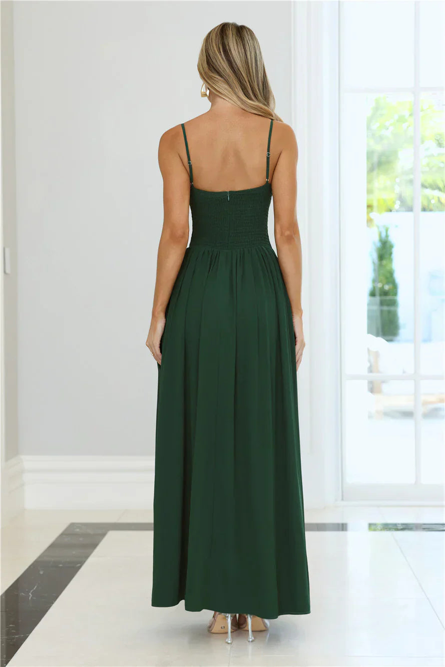 Dance Under Rain Maxi Dress Emerald