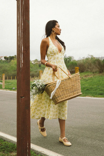 Alice Floral Halter Midi Dress
