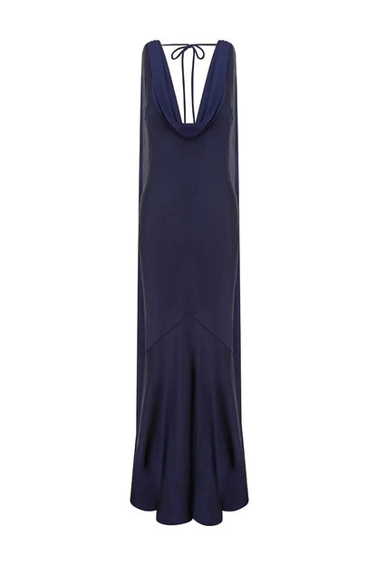 Gabriella Cowl Maxi Dress - Navy