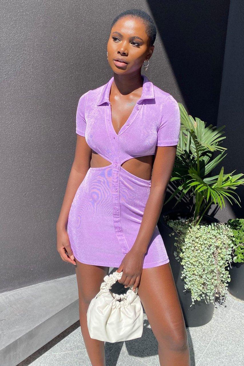Claudia Mini Dress - Lilac